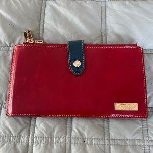 Borgasets red w leather wallet